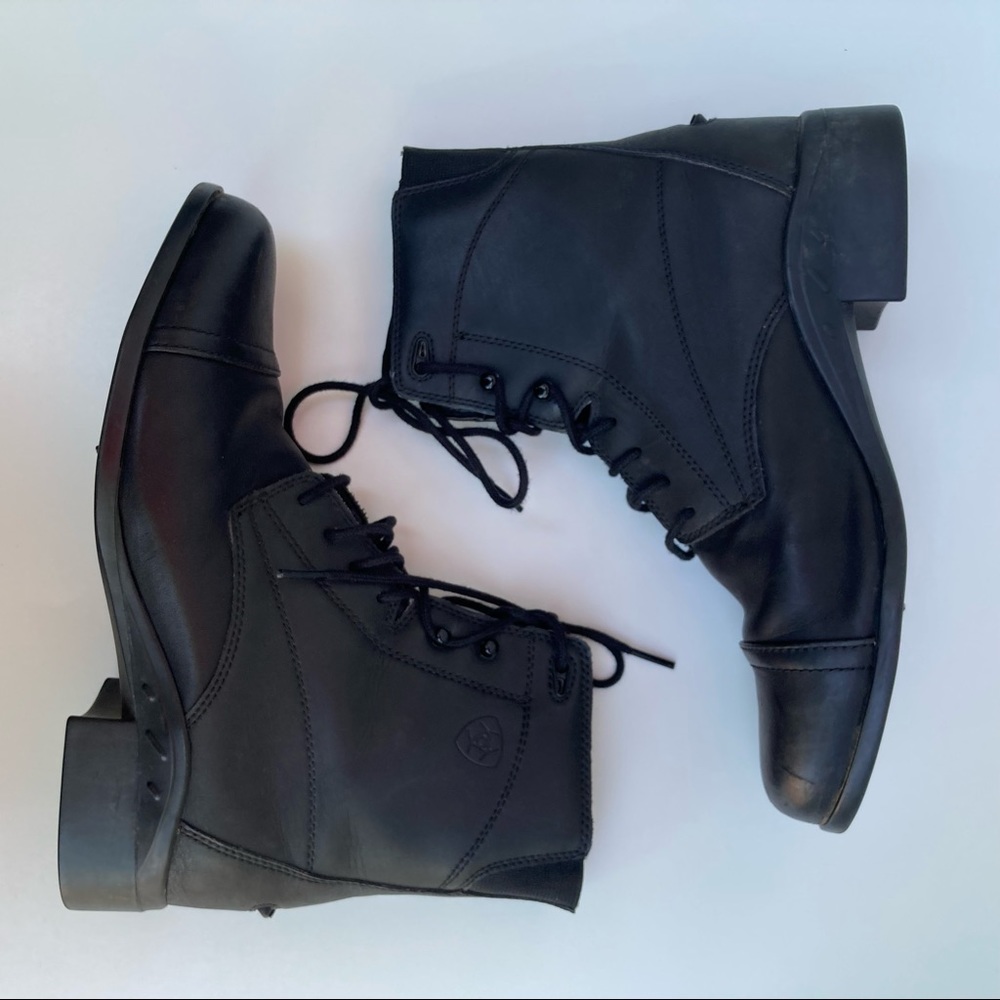 Ariat Scout Paddock Heritage Boot 10016413 Lace Up Heeled Boot Black Women's 8.5